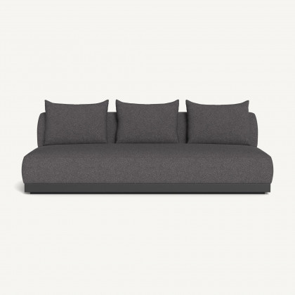 Harbour Amalfi 3 Seat Armless Sofa - Aluminum Asteroid / Riviera Slate