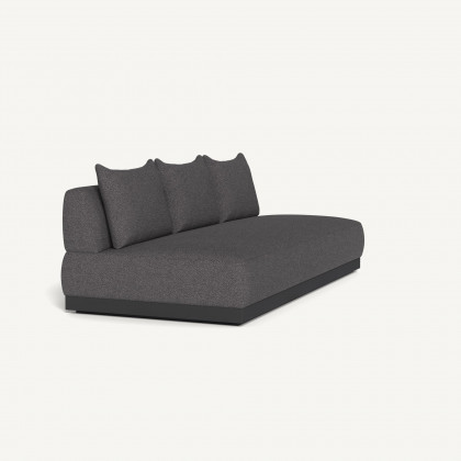 Harbour Amalfi 3 Seat Armless Sofa - Aluminum Asteroid / Riviera Slate