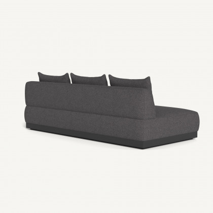 Harbour Amalfi 3 Seat Armless Sofa - Aluminum Asteroid / Riviera Slate