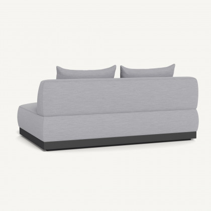 Harbour Amalfi 2 Seat Armless Sofa - Aluminum Asteroid / Panama Cloud