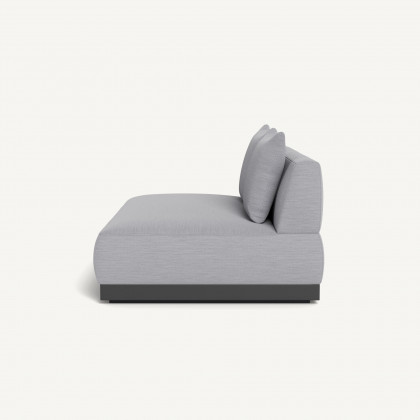 Harbour Amalfi 2 Seat Armless Sofa - Aluminum Asteroid / Panama Cloud