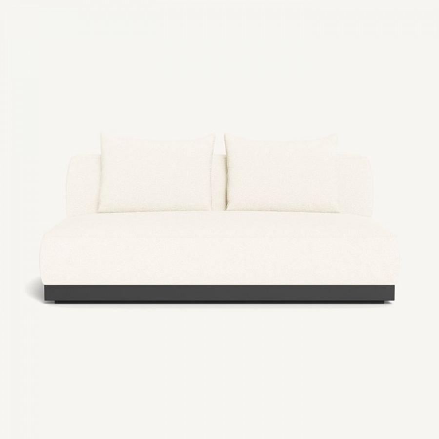 Harbour Amalfi 2 Seat Armless Sofa - Aluminum Asteroid, Riviera Ivory