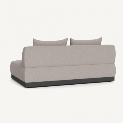Harbour Amalfi 2 Seat Armless Sofa - Aluminum Asteroid / Riviera Stone