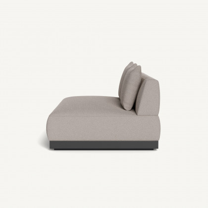Harbour Amalfi 2 Seat Armless Sofa - Aluminum Asteroid / Riviera Stone