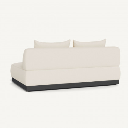 Harbour Amalfi 2 Seat Armless Sofa - Aluminum Asteroid / Siesta Ivory