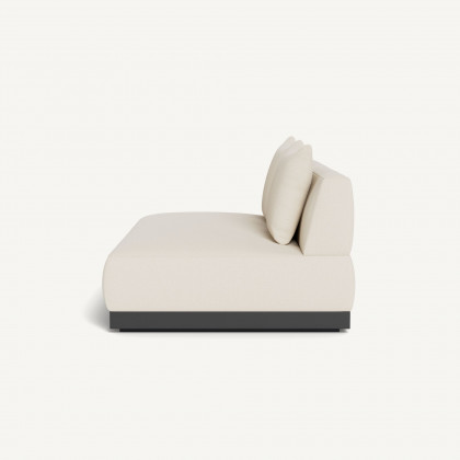 Harbour Amalfi 2 Seat Armless Sofa - Aluminum Asteroid / Siesta Ivory