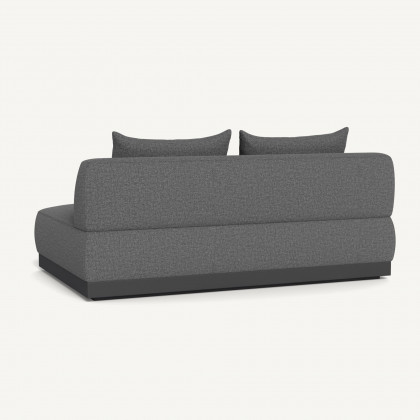 Harbour Amalfi 2 Seat Armless Sofa - Aluminum Asteroid / Siesta Slate