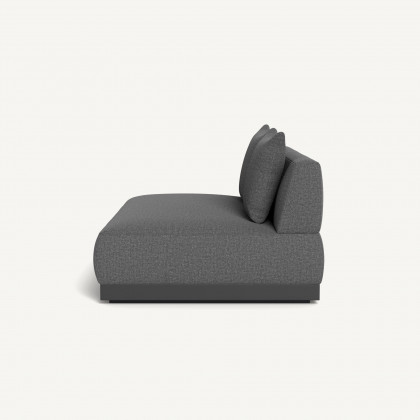 Harbour Amalfi 2 Seat Armless Sofa - Aluminum Asteroid / Siesta Slate