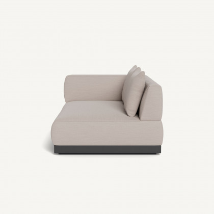 Harbour Amalfi 2 Seat 1 Arm Left - Aluminum Asteroid / Panama Marble