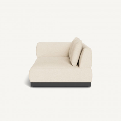 Harbour Amalfi 2 Seat 1 Arm Left - Aluminum Asteroid / Riviera Sand