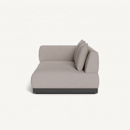 Harbour Amalfi 2 Seat 1 Arm Left - Aluminum Asteroid / Riviera Stone
