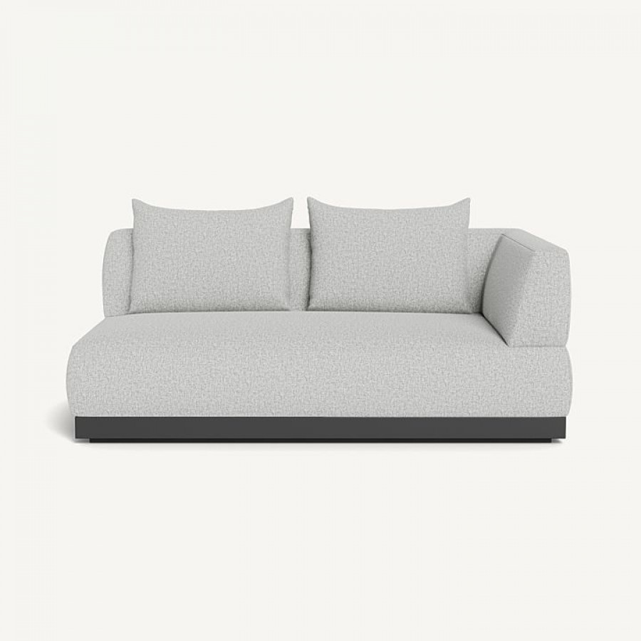 Harbour Amalfi 2 Seat 1 Arm Right - Aluminum Asteroid, Copacabana Sand