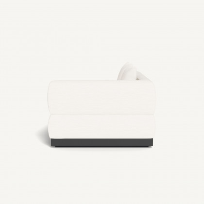 Harbour Amalfi 2 Seat 1 Arm Right - Aluminum Asteroid / Panama Blanco