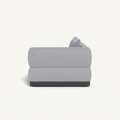 Harbour Amalfi 2 Seat 1 Arm Right - Aluminum Asteroid / Panama Cloud