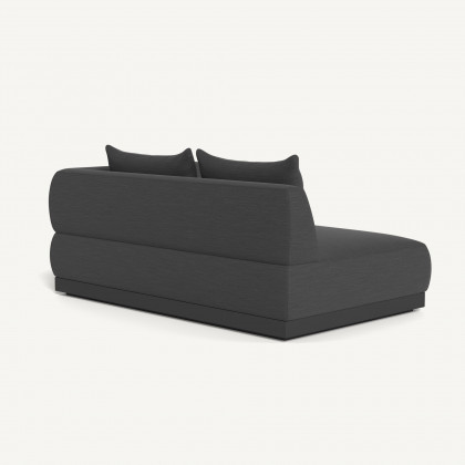 Harbour Amalfi 2 Seat 1 Arm Right - Aluminum Asteroid, Panama Grafito