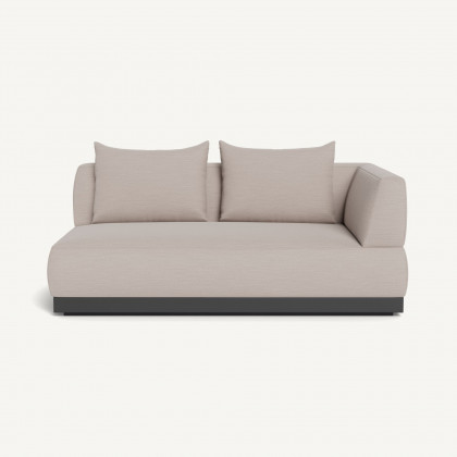 Harbour Amalfi 2 Seat 1 Arm Right - Aluminum Asteroid, Panama Marble