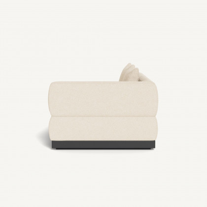 Harbour Amalfi 2 Seat 1 Arm Right - Aluminum Asteroid / Riviera Sand