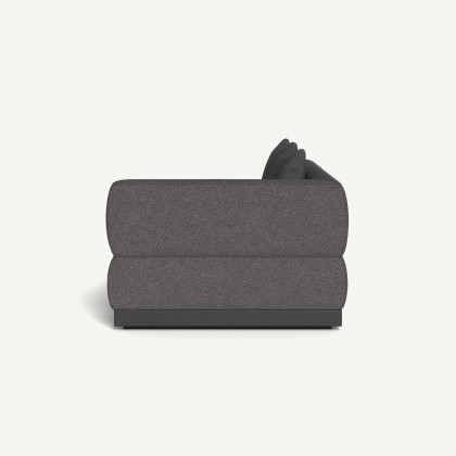 Harbour Amalfi 2 Seat 1 Arm Right - Aluminum Asteroid / Riviera Slate