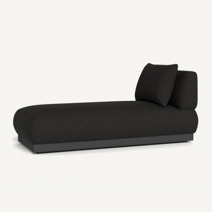 Harbour Amalfi Armless Chaise - Aluminum Asteroid / Copacabana Midnight
