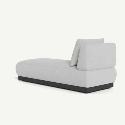 Harbour Amalfi Armless Chaise - Aluminum Asteroid / Copacabana Sand