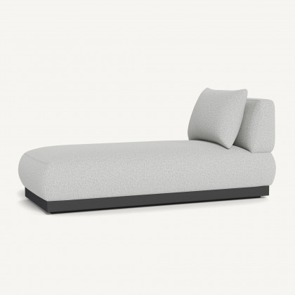 Harbour Amalfi Armless Chaise - Aluminum Asteroid / Copacabana Sand