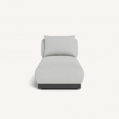 Harbour Amalfi Armless Chaise - Aluminum Asteroid / Copacabana Sand
