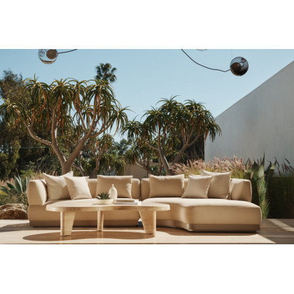 Harbour Amalfi Armless Chaise - Aluminum Asteroid / Copacabana Sand