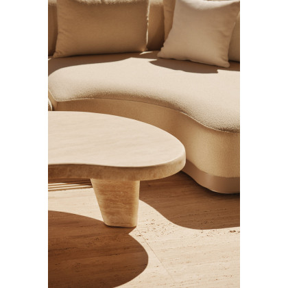 Harbour Amalfi Armless Chaise - Aluminum Asteroid / Copacabana Sand
