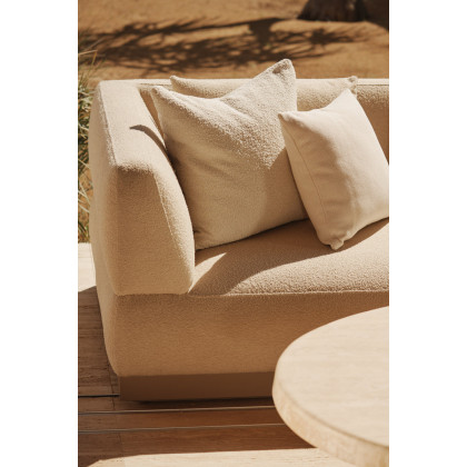 Harbour Amalfi Armless Chaise - Aluminum Asteroid / Copacabana Sand