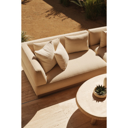 Harbour Amalfi Armless Chaise - Aluminum Asteroid / Copacabana Sand