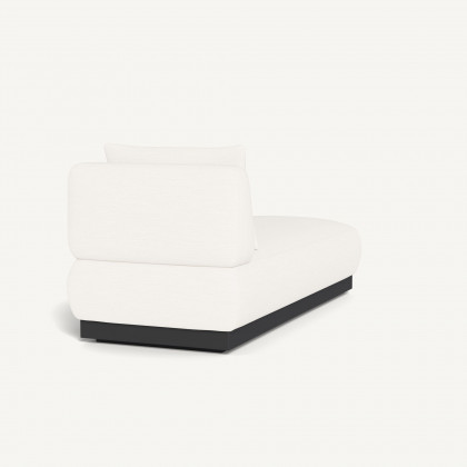 Harbour Amalfi Armless Chaise - Aluminum Asteroid / Panama Blanco