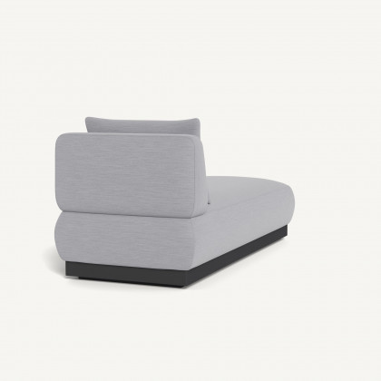 Harbour Amalfi Armless Chaise - Aluminum Asteroid / Panama Cloud