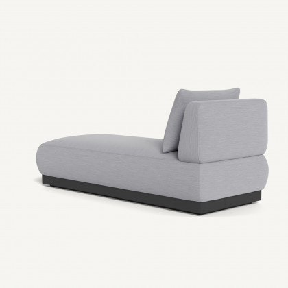 Harbour Amalfi Armless Chaise - Aluminum Asteroid / Panama Cloud