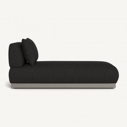 Harbour Amalfi Armless Chaise - Aluminum Taupe / Copacabana Midnight