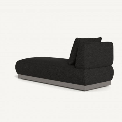 Harbour Amalfi Armless Chaise - Aluminum Taupe / Copacabana Midnight