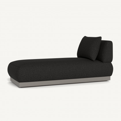 Harbour Amalfi Armless Chaise - Aluminum Taupe / Copacabana Midnight