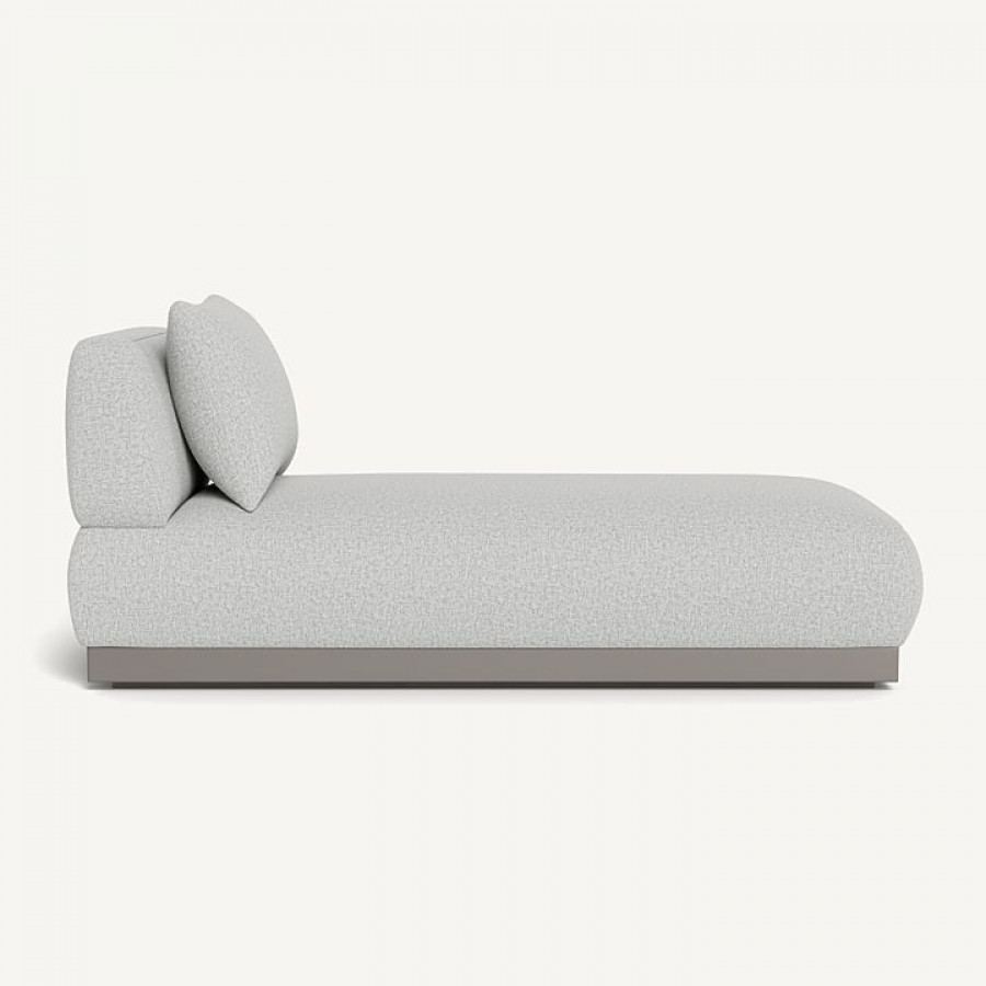 Harbour Amalfi Armless Chaise - Aluminum Taupe / Copacabana Sand