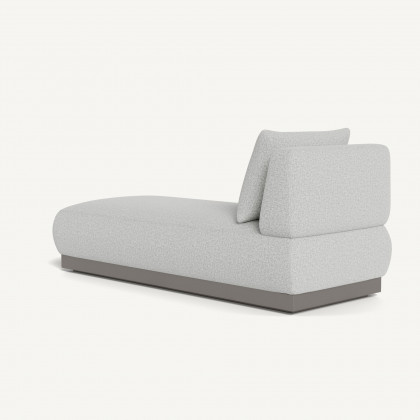 Harbour Amalfi Armless Chaise - Aluminum Taupe / Copacabana Sand