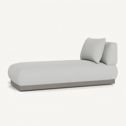 Harbour Amalfi Armless Chaise - Aluminum Taupe / Copacabana Sand