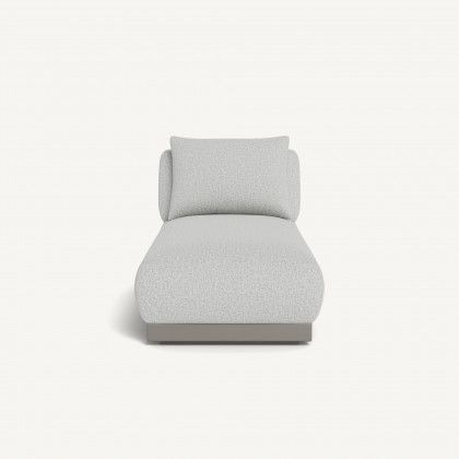 Harbour Amalfi Armless Chaise - Aluminum Taupe / Copacabana Sand
