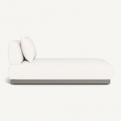 Harbour Amalfi Armless Chaise - Aluminum Taupe / Panama Blanco