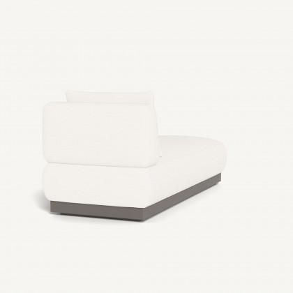 Harbour Amalfi Armless Chaise - Aluminum Taupe / Panama Blanco