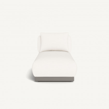 Harbour Amalfi Armless Chaise - Aluminum Taupe / Panama Blanco