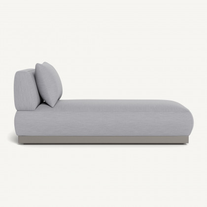 Harbour Amalfi Armless Chaise - Aluminum Taupe / Panama Cloud