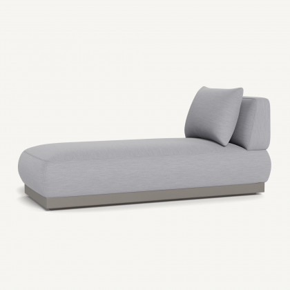 Harbour Amalfi Armless Chaise - Aluminum Taupe / Panama Cloud