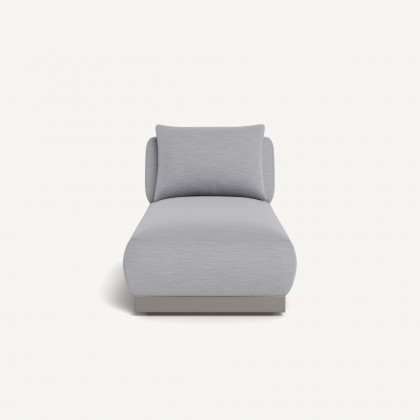 Harbour Amalfi Armless Chaise - Aluminum Taupe / Panama Cloud
