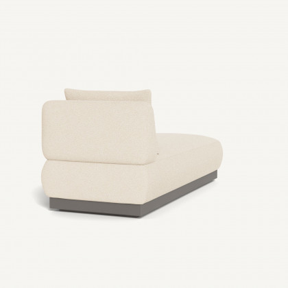 Harbour Amalfi Armless Chaise - Aluminum Taupe / Riviera Sand