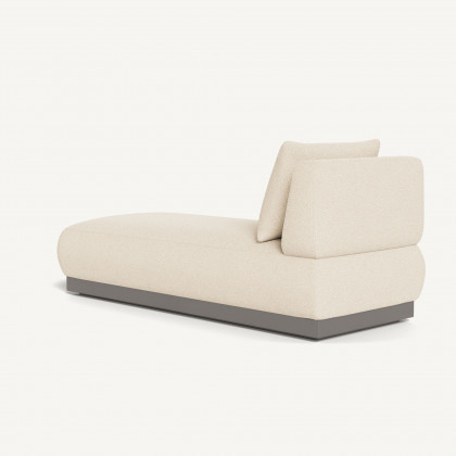 Harbour Amalfi Armless Chaise - Aluminum Taupe / Riviera Sand