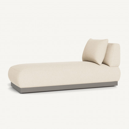 Harbour Amalfi Armless Chaise - Aluminum Taupe / Riviera Sand