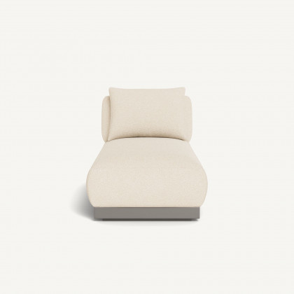 Harbour Amalfi Armless Chaise - Aluminum Taupe / Riviera Sand